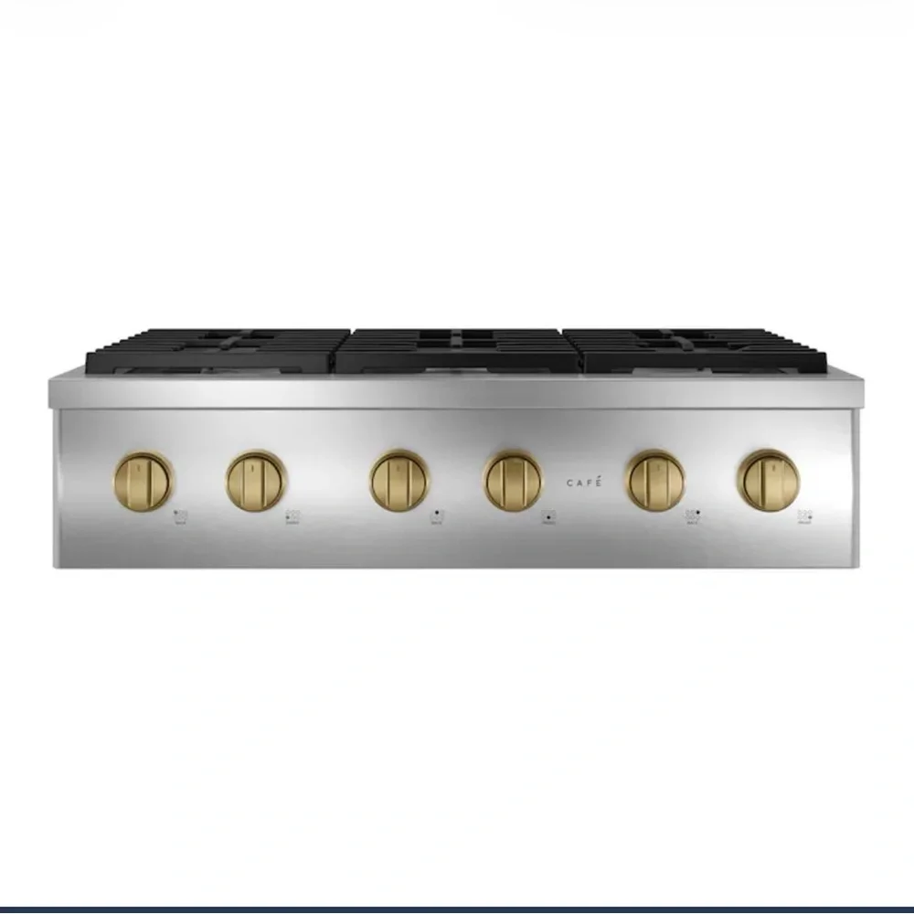 Brushed Gold Kitchen Cabinet Rail and Knob Set - 7-Piece